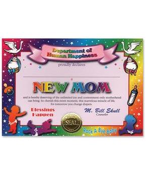 New Mom Certificate