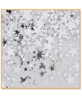 Silver Stars Confetti