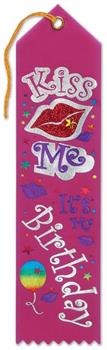 Kiss Me, It's My Birthday Jeweled Ribbon