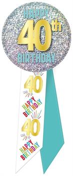 40th Birthday Rosette