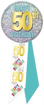 50th Birthday Rosette