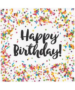 Confetti Sprinkles Birthday Luncheon Napkin Kit (48), Each