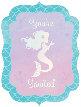 Iridescent Mermaid Party Invitations