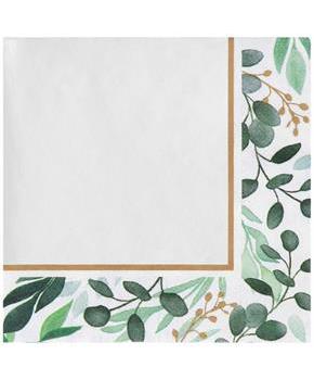 Eucalyptus Greens Beverage Napkin Kit (48), Each