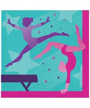 Gymnastics Party Luncheon Napkin Kit (48), Each