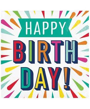 Birthday Burst Beverage Napkins