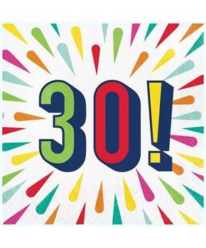 Birthday Burst 30 Napkins