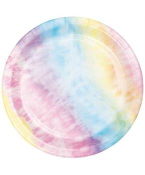 Tie Dye Party Dessert Plate Kit (24), Each