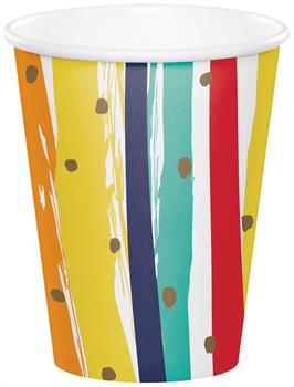 Birthday Stripes 9 Oz Cup Kit (24), Each