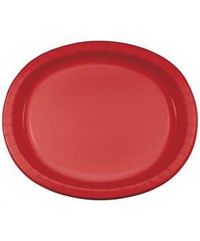 Classic Red Oval Plates
