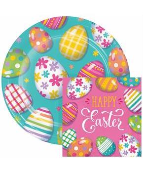 Happy Eggster Easter Plates and Napkins Kit