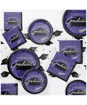 Purple Graduation Tableware Kit
