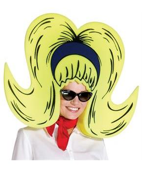 YELLOW BOUFFANT FOAM WIG GIANT