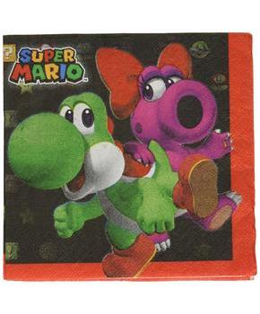 Super Mario Bros. Beverage Napkins, 16 Count