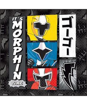 Power Rangers Ninja Steel 5" Beverage Napkins, 16-Pack