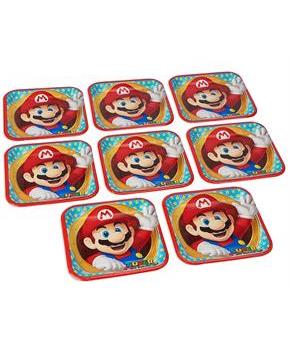 Super Mario Bros. 9" Square Paper Plates, 8 Count