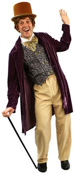 Willy Wonka Classic Chocolate Man Adult Costume, Standard