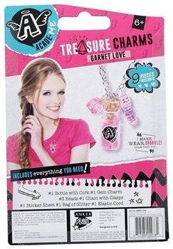 Acade-Me Treasure Charm Bracelets Jewelry Craft Kit: Garnet Love (Pink)