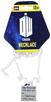 Doctor Who "Mad Man With A Box" Pendant Necklace