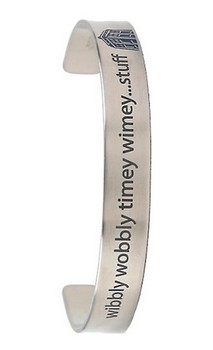 Doctor Who Wibbly Wobbly Timey Wimey Stuff Open Bangle Bracelet