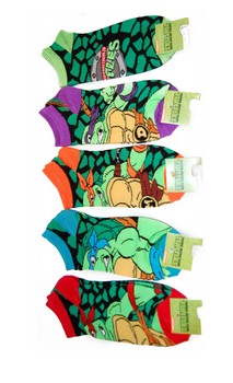 Teenage Mutant Ninja Turtles Character Ankle Socks 5 Pair