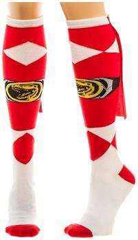 Power Rangers Red Caped Women's Knee High Socks