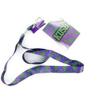 "Kush" Pot Leaf Lanyard with Charm