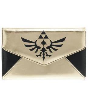 Gold Black Zelda Logo Envelope Wallet