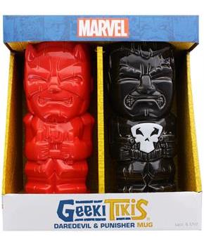 Marvel Daredevil and Punisher Geeki Tiki Mug 2-Pack, Toynk SDCC Exclusive
