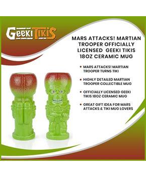 Mars Attacks! Martian Trooper Officially Licensed Geeki Tikis 18oz Ceramic Mug