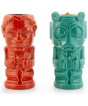 Geeki Tikis Star Wars Han Solo & Greedo Mugs | Star Wars Tiki Style Ceramic Cups