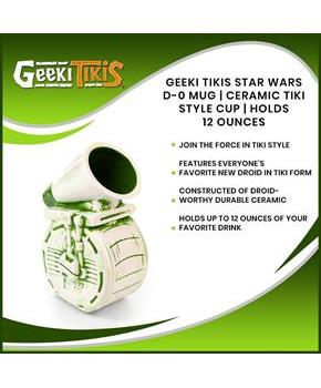 Geeki Tikis Star Wars D-0 Mug | Ceramic Tiki Style Cup | Holds 12 Ounces