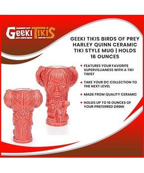 Geeki Tikis Birds Of Prey Harley Quinn Ceramic Tiki Style Mug | Holds 16 Ounces