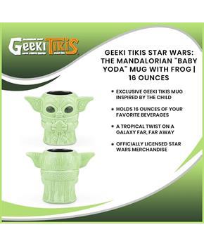 Geeki Tikis Star Wars: The Mandalorian "Baby Yoda" Mug With Frog | 16 Ounces