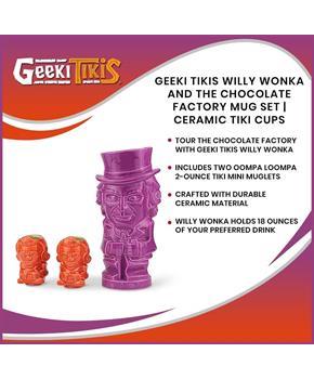 Geeki Tikis Willy Wonka And The Chocolate Factory Mug Set | Ceramic Tiki Cups