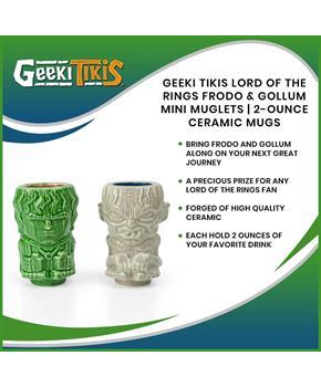 Geeki Tikis Lord Of The Rings Frodo & Gollum Mini Muglets | 2-Ounce Ceramic Mugs