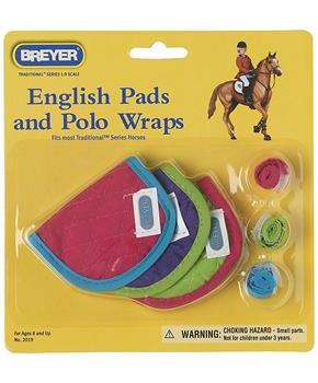 Breyer 1:9 Traditional Model Horse Accessory: English Pads & Polos, Hot Colored