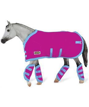 Breyer 1:9 Traditional Series Model Horse Accessory: Blanket and Shipping Boots, Hot Pink