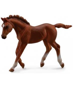 Breyer 1:18 CollectA Model Horse: Chestnut Thoroughbred Foal (Walking)