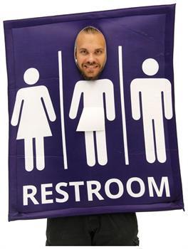 Transgender Bathroom Sign Adult Costume