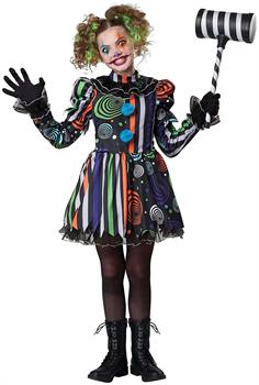 Neon Nightmare Clown Child Costume