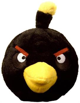 Angry Birds Black Bird 5" Plush With Sound