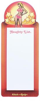 Kitsch on the Rocks Naughty List Notepad