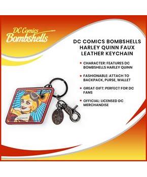 DC Comics Bombshells Harley Quinn Faux Leather Keychain