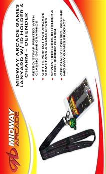 Midway Arcade Games Lanyard w/ ID Holder & Charm - Defender