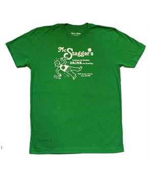 Kitsch on the Rocks McStagger's Men's Green T-Shirt
