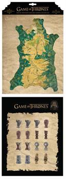 Game of Thrones Westeros Map and Markers Magnet Set