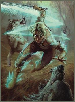 The Witcher 3 Ciri Fighting Wolves 1000 Piece Puzzle