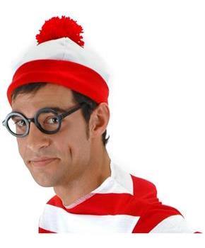 Where's Waldo Costume Beanie Adult
