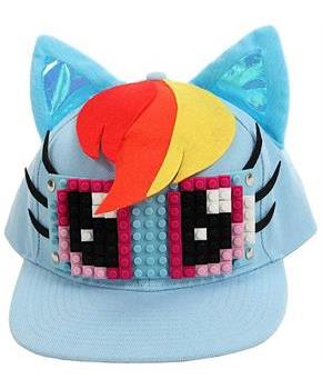 My Little Pony Rainbow Dash Bricky Blocks Build On Snapback Hat